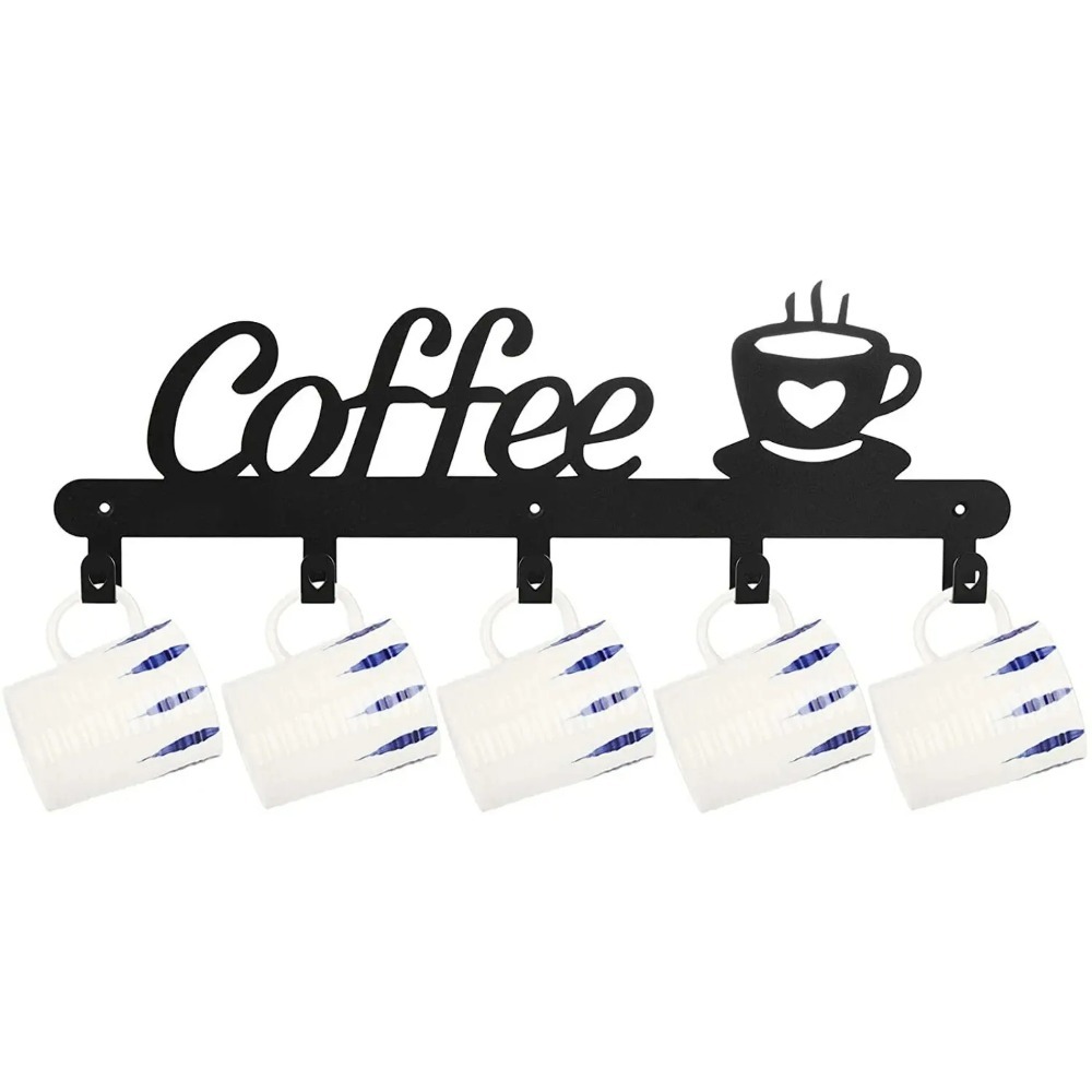 Coffee Tea Holder - Suporte de Parede Metálico para Canecas