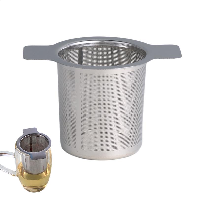 Bamboo Tea Tray - Malha de aço inoxidável infusor de
