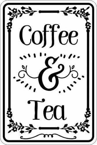 Coffee Tea Jokes - Placa de alumínio engraçada com piadas