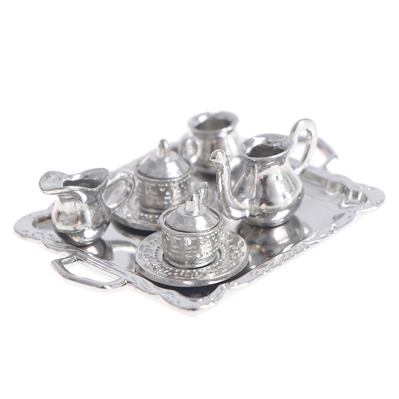 Coffee Tea Stand - 10 pçs/set 1/12 casa de bonecas