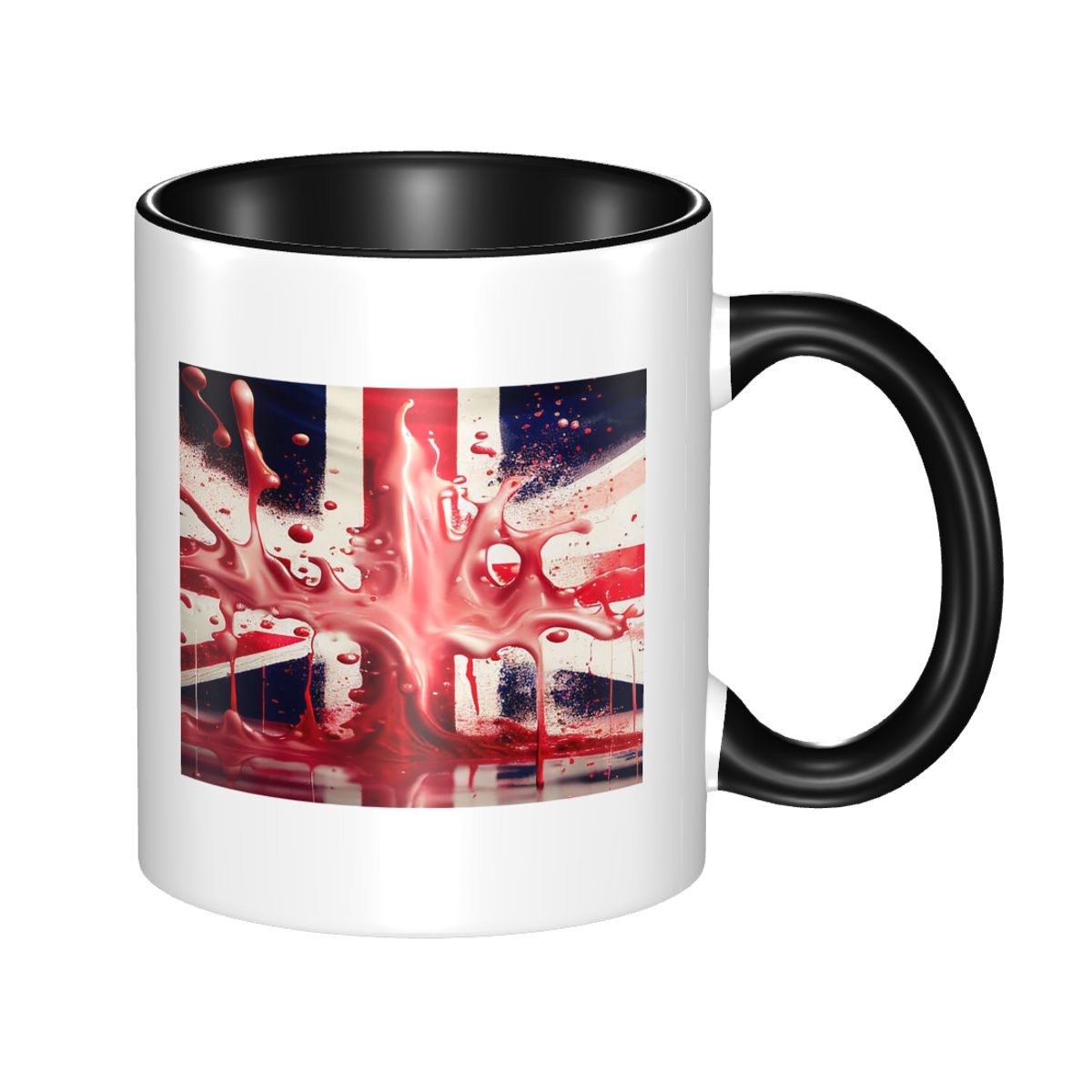 Coffee Tea Uk - Caneca Engraçada de Cerâmica com Bandeira