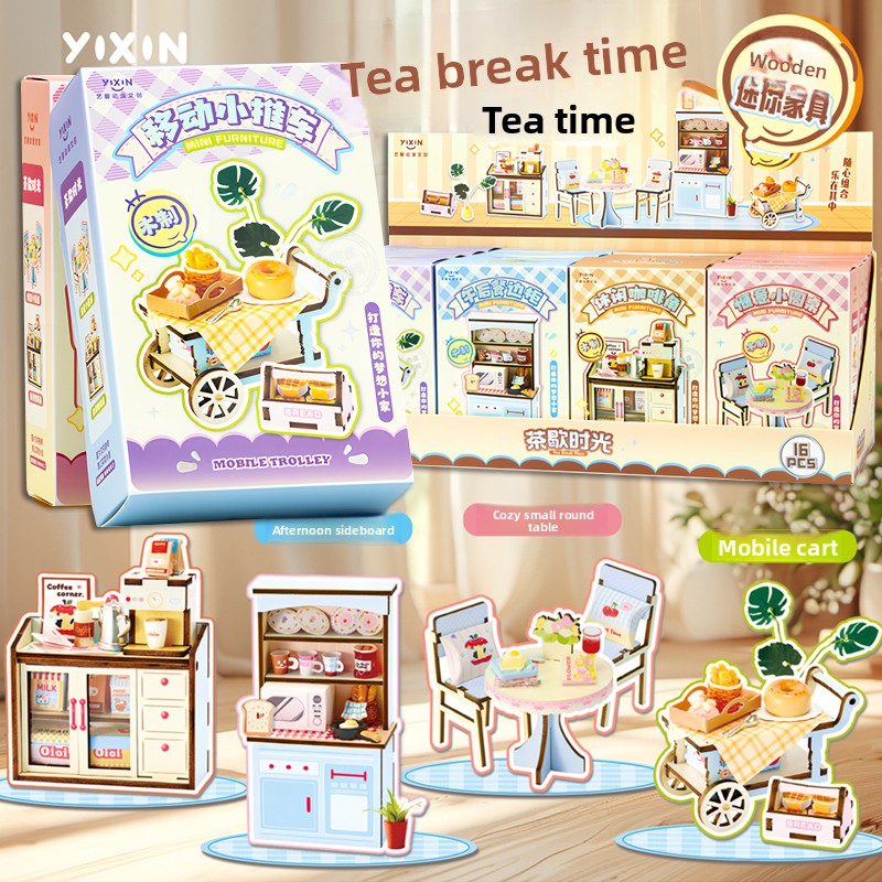 Coffee Tea Break - Conjunto de Móveis de Madeira para