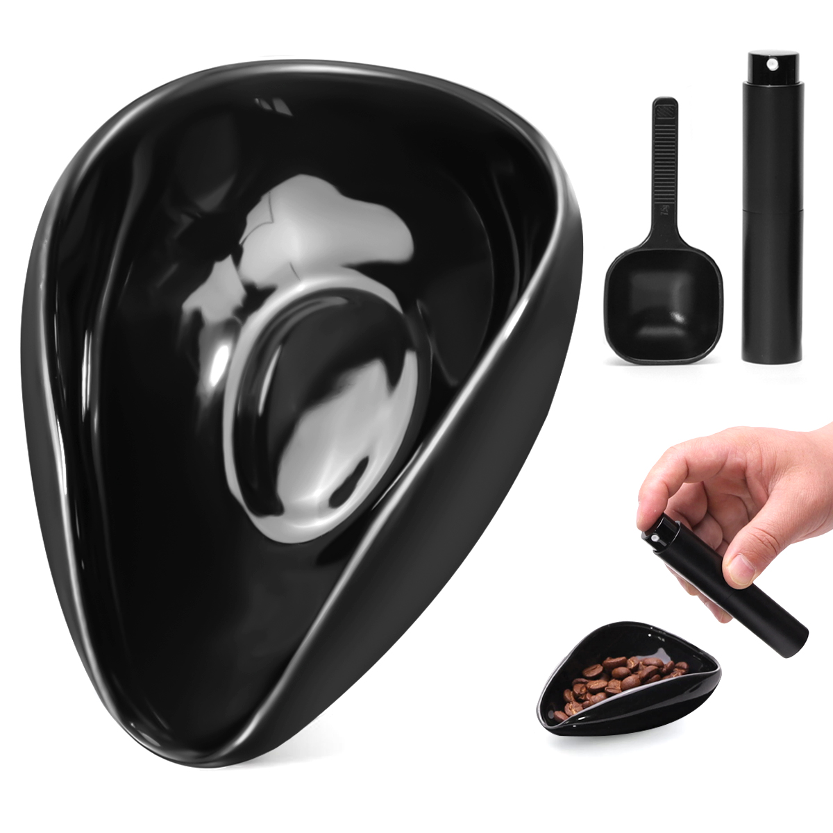 Coffee Tea Stand - Conjunto de copo e colher doseador