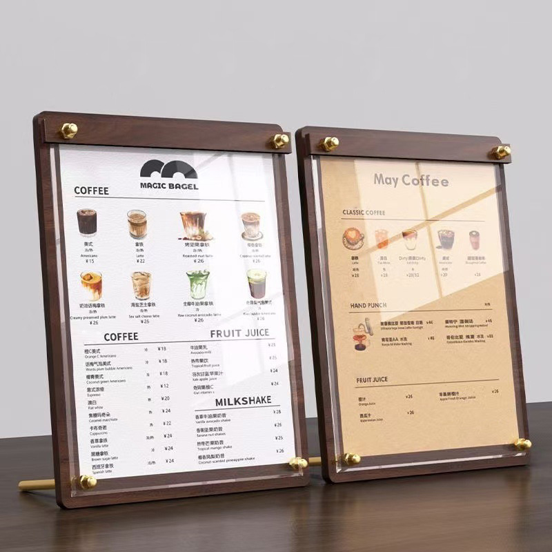 Coffee Tea Stand - Expositor de Menu Personalizado A4/A5 em