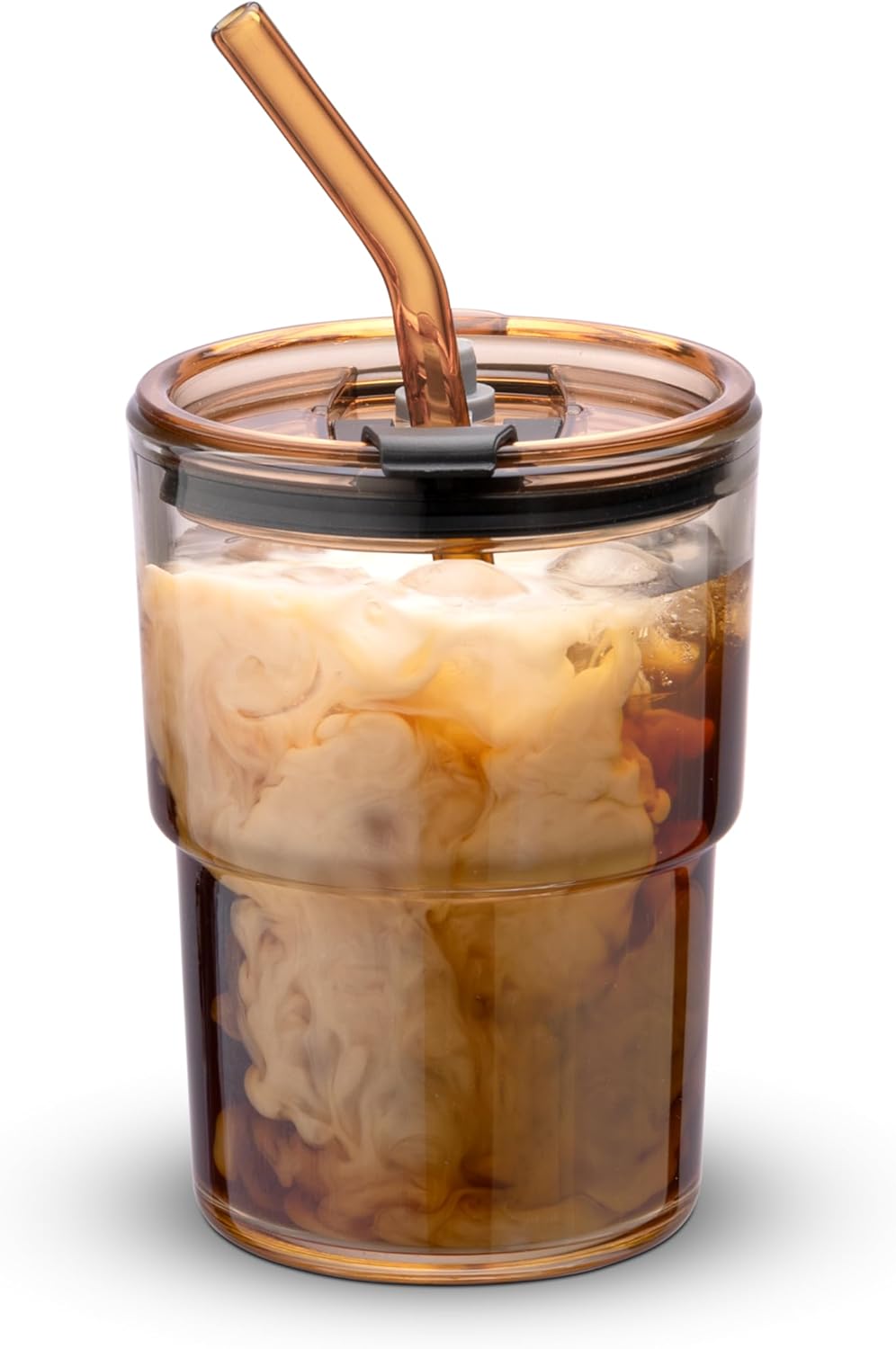 Coffee Tea Tumbler - Copo Térmico de Vidro 13oz/400ml, Copos