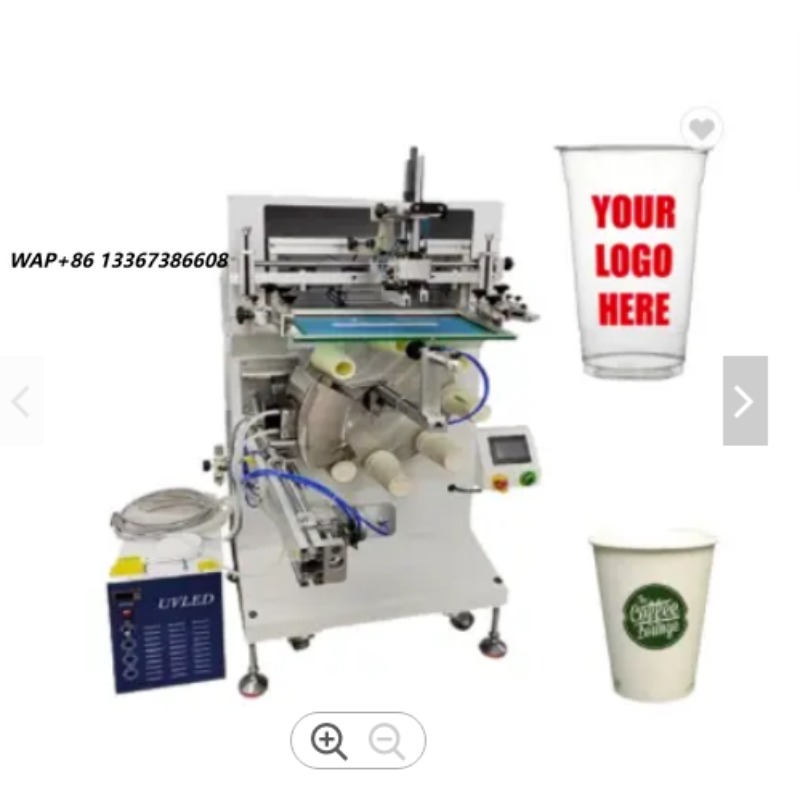 Coffee Tea Paper Cups - Impressora de Tela Semi-Automática com 8