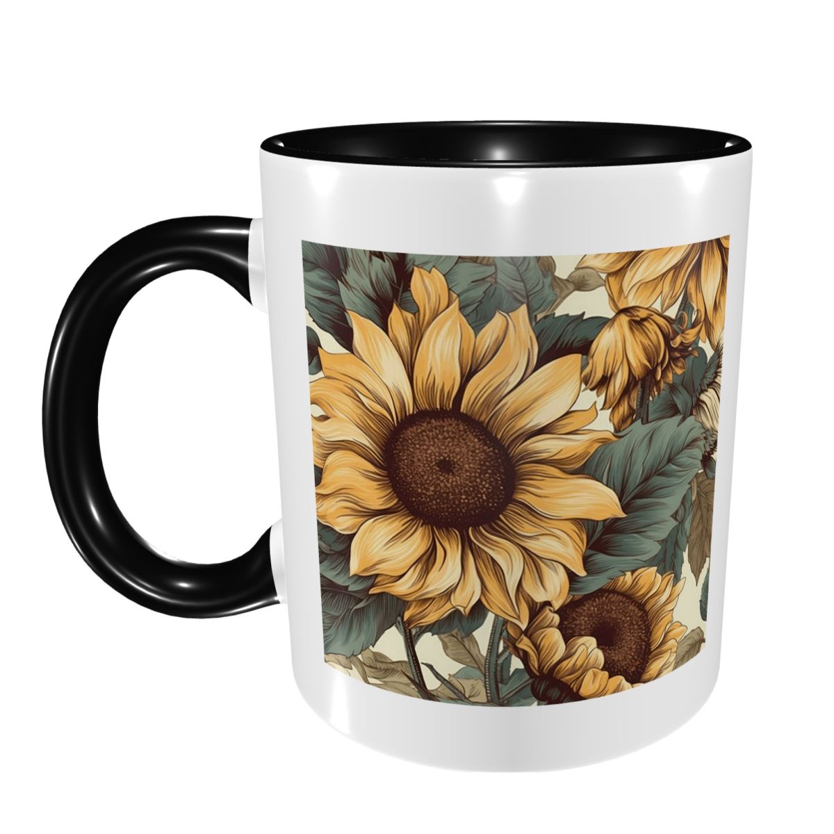 Coffee Tea Drawing - Caneca de Cerâmica Engraçada com Desenho