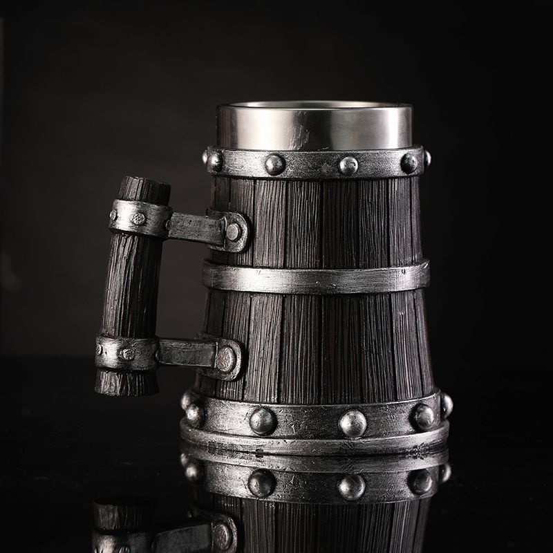 Coffee Tea Tumbler - Caneca de Resina com Efeito Madeira