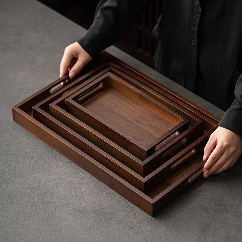 Bamboo Tea Tray - Bandeja Retangular Grande de Bambu e