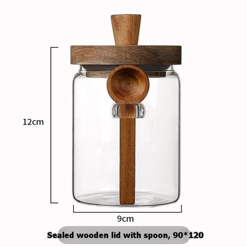 Coffee Tea Sugar Container Set - Conjunto de potes de vidro THIVN