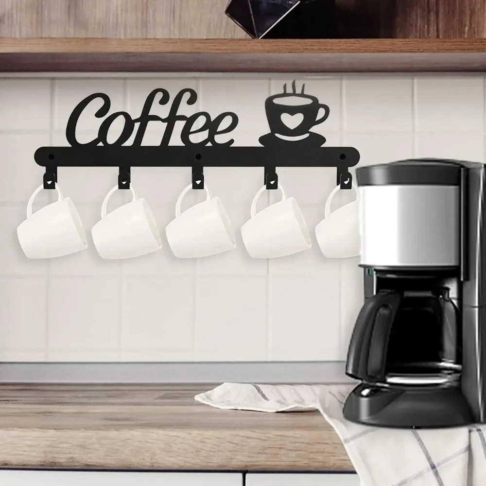 Suporte de Parede Metálico par - Coffee Tea Holder avaliação e preço