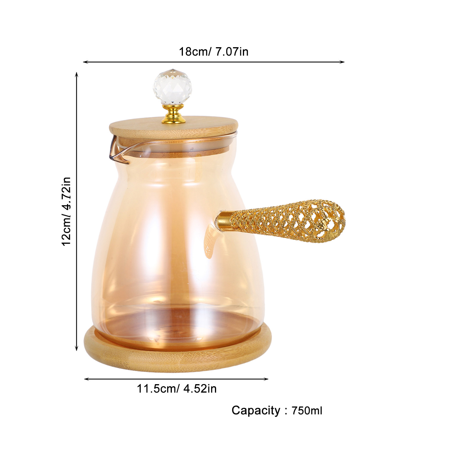 Cafeteira Turca de Vidro 750ml - Coffee Tea Hot avaliação e preço