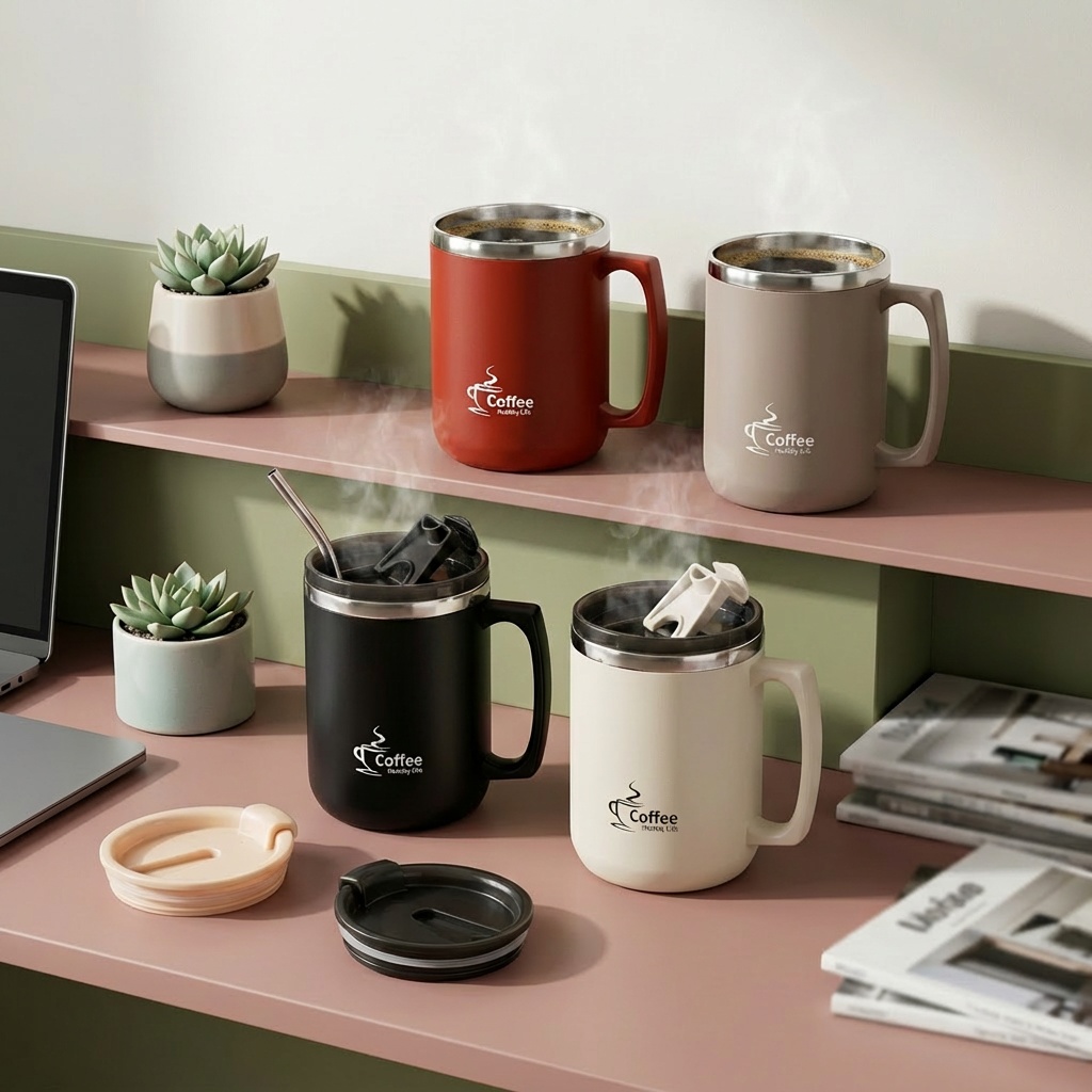 Copo Térmico de Viagem com Alç - Coffee Tea Tumbler avaliação e preço