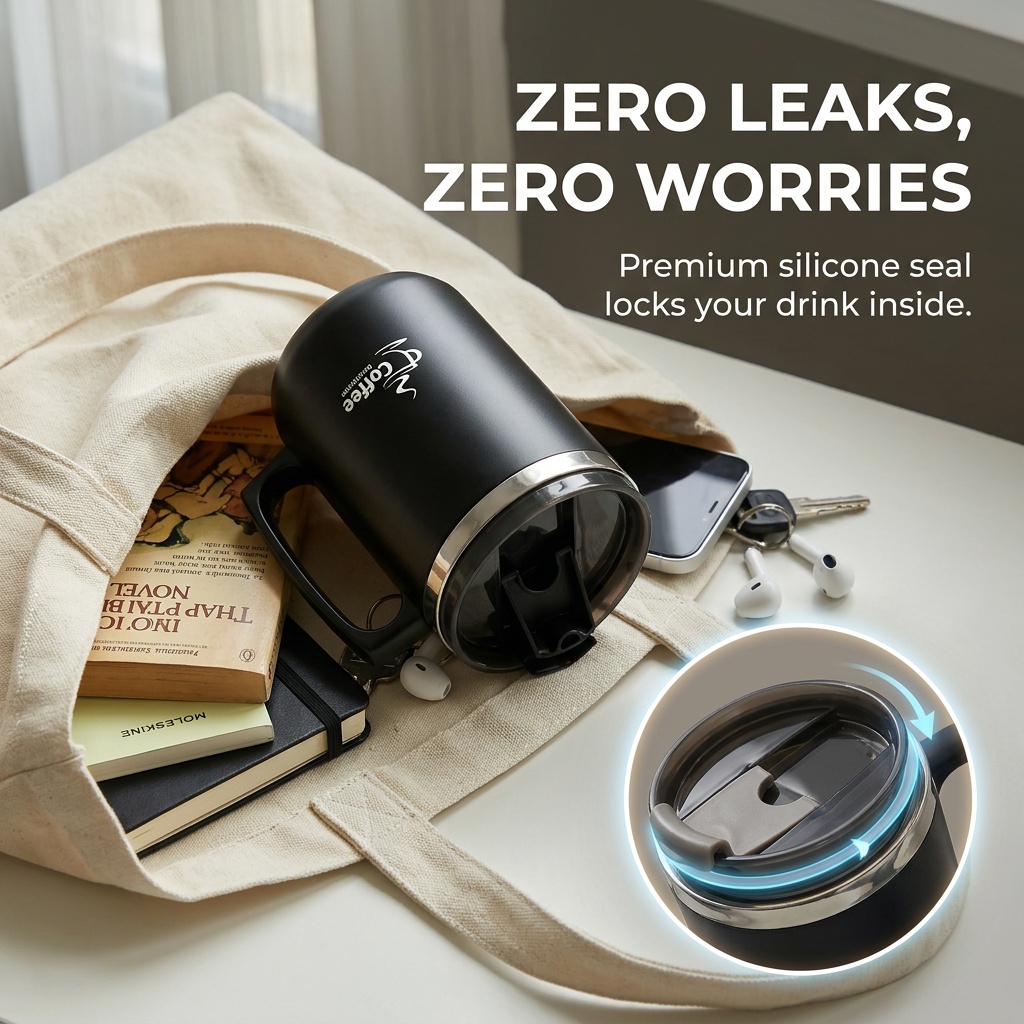 Copo Térmico de Viagem com Alç - Coffee Tea Tumbler avaliação e preço
