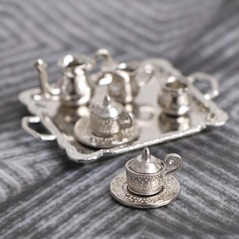 10 pçs/set 1/12 casa de boneca - Coffee Tea Stand avaliação e preço