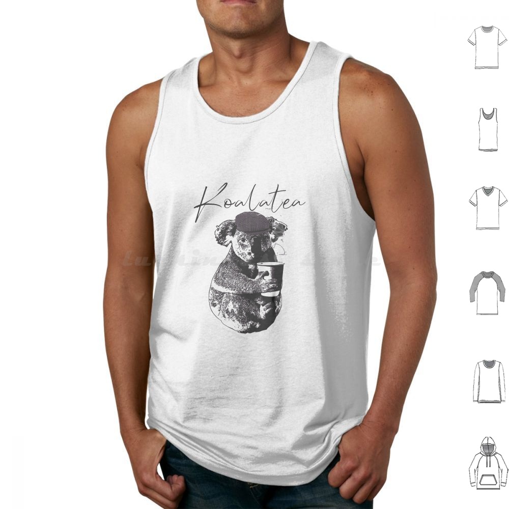 Camisetas Regata Koalatea Sem  - Coffee Tea Jokes avaliação e preço