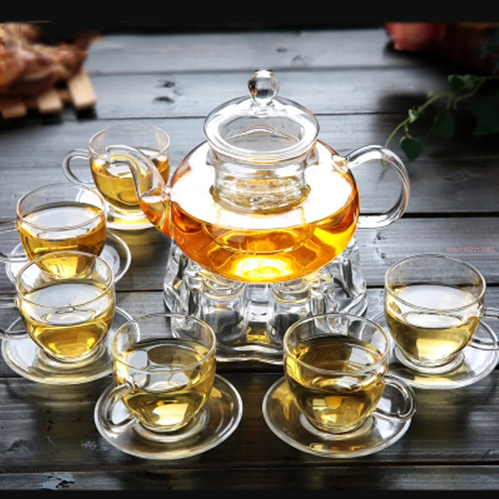 Conjunto de chá de vidro elega - Bamboo Tea Tray avaliação e preço