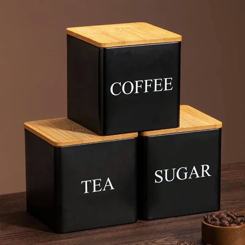 3 unidades/conjunto, 500 ml, b - Coffee Tea Sugar Container Set avaliação e preço