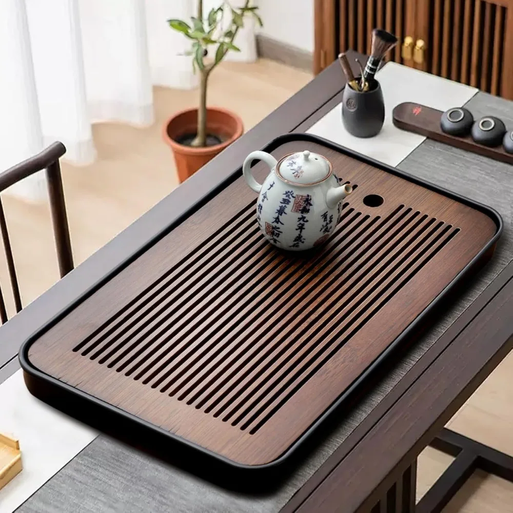 1 peça mesa de chá de bambu do - Bamboo Tea Tray avaliação e preço