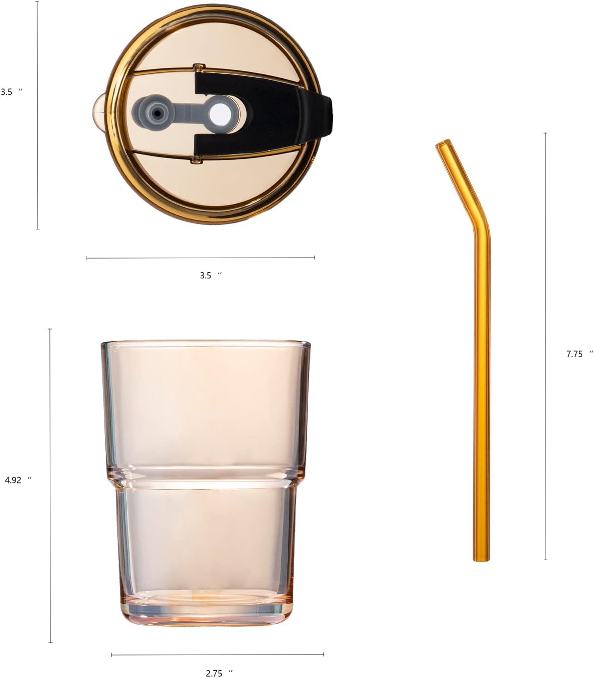 Copo Térmico de Vidro 13oz/400 - Coffee Tea Tumbler avaliação e preço