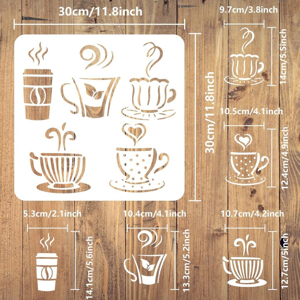 Estêncil para Pintura de Bebid - Coffee Tea Drawing avaliação e preço