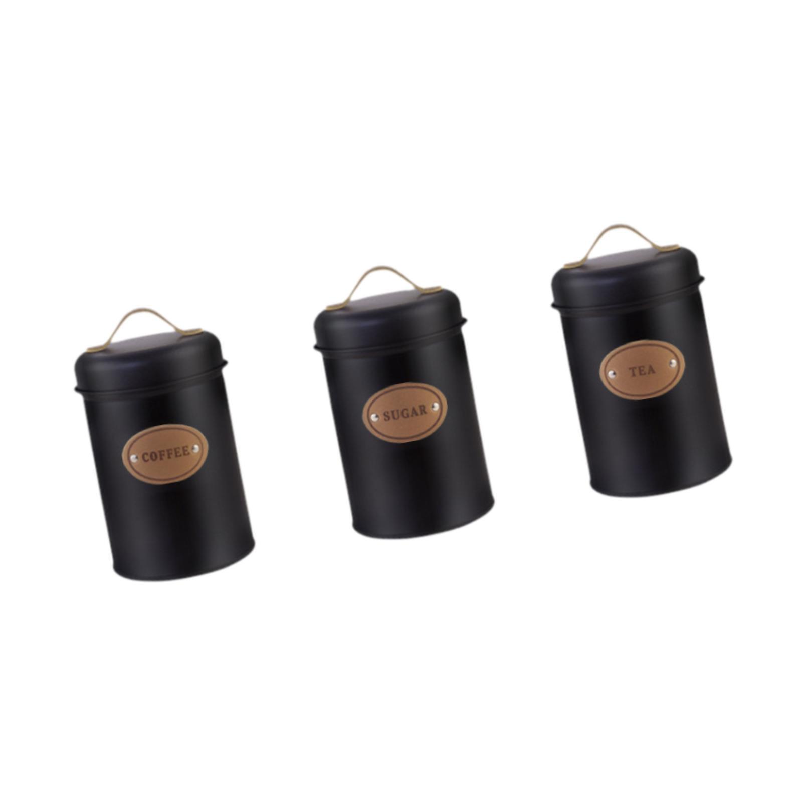 Conjunto de Recipientes de Met - Coffee Tea Sugar Container Set avaliação e preço