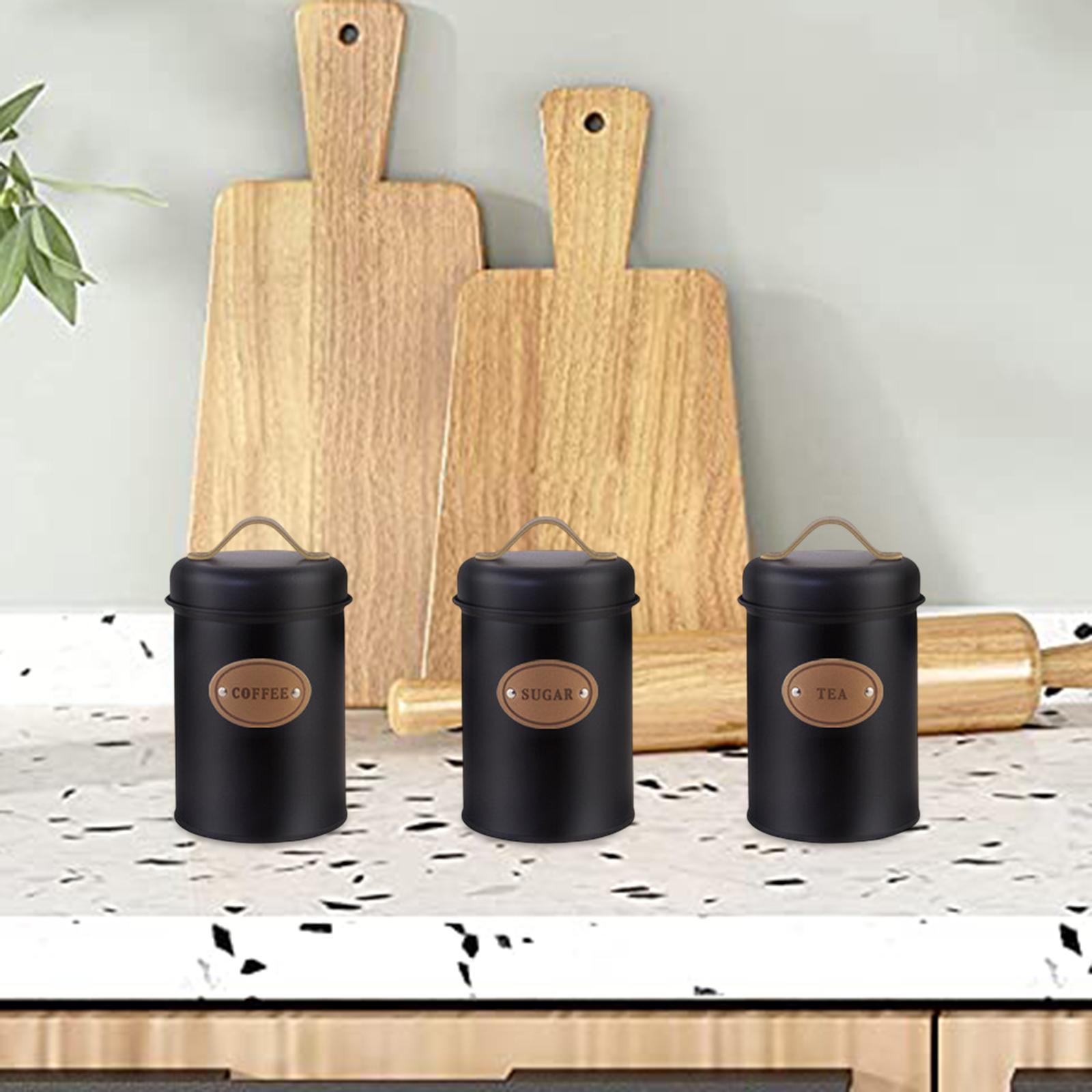 Conjunto de Recipientes de Met - Coffee Tea Sugar Container Set avaliação e preço