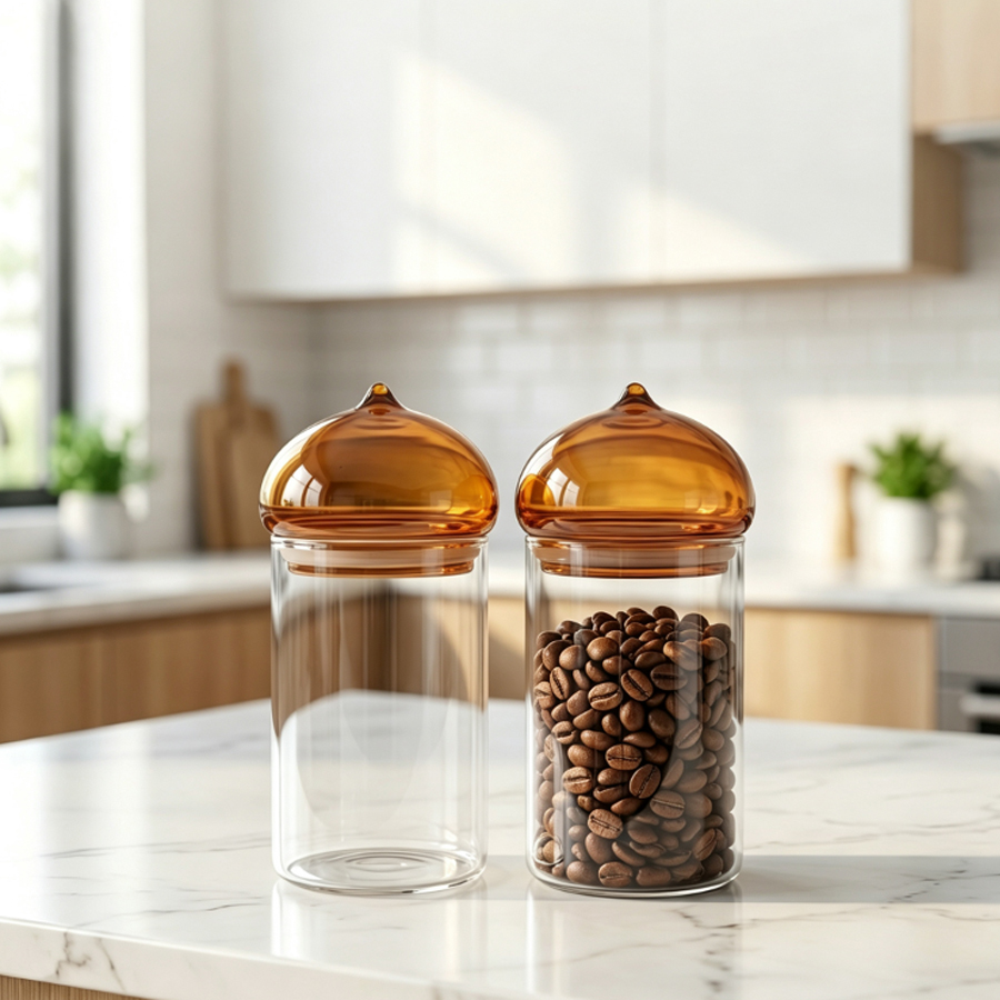 Pote de Armazenamento de Vidro - Coffee Bean And Tea Leaf avaliação e preço