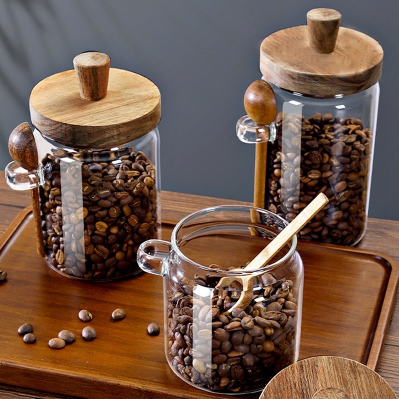 Conjunto de potes de vidro THI - Coffee Tea Sugar Container Set avaliação e preço