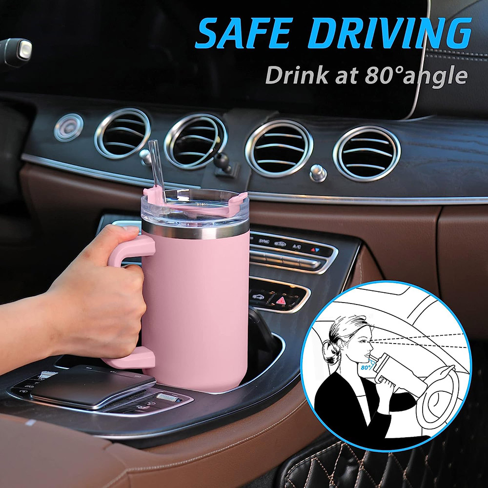 Copo de 40 onças com alça e ca - Coffee Tea Tumbler avaliação e preço